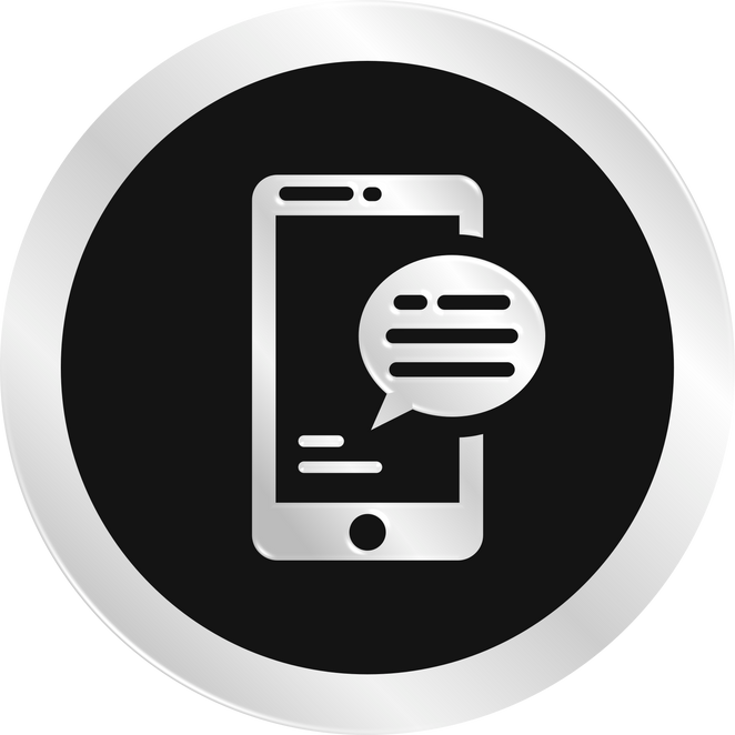 Silver Sms Icon
